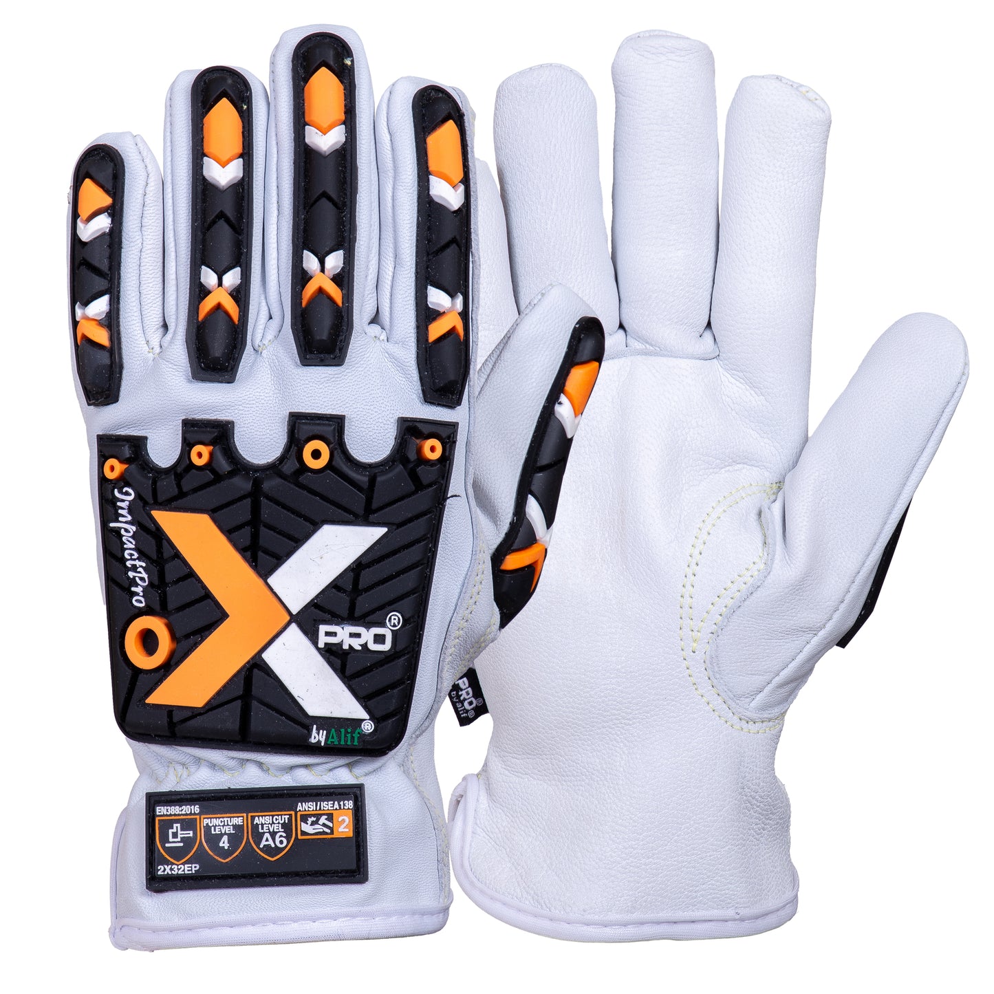 IMPACT AND CUT-RESISTANT DRIVER-STYLE GLOVES IMPACTPRO 5TNLC6-XP