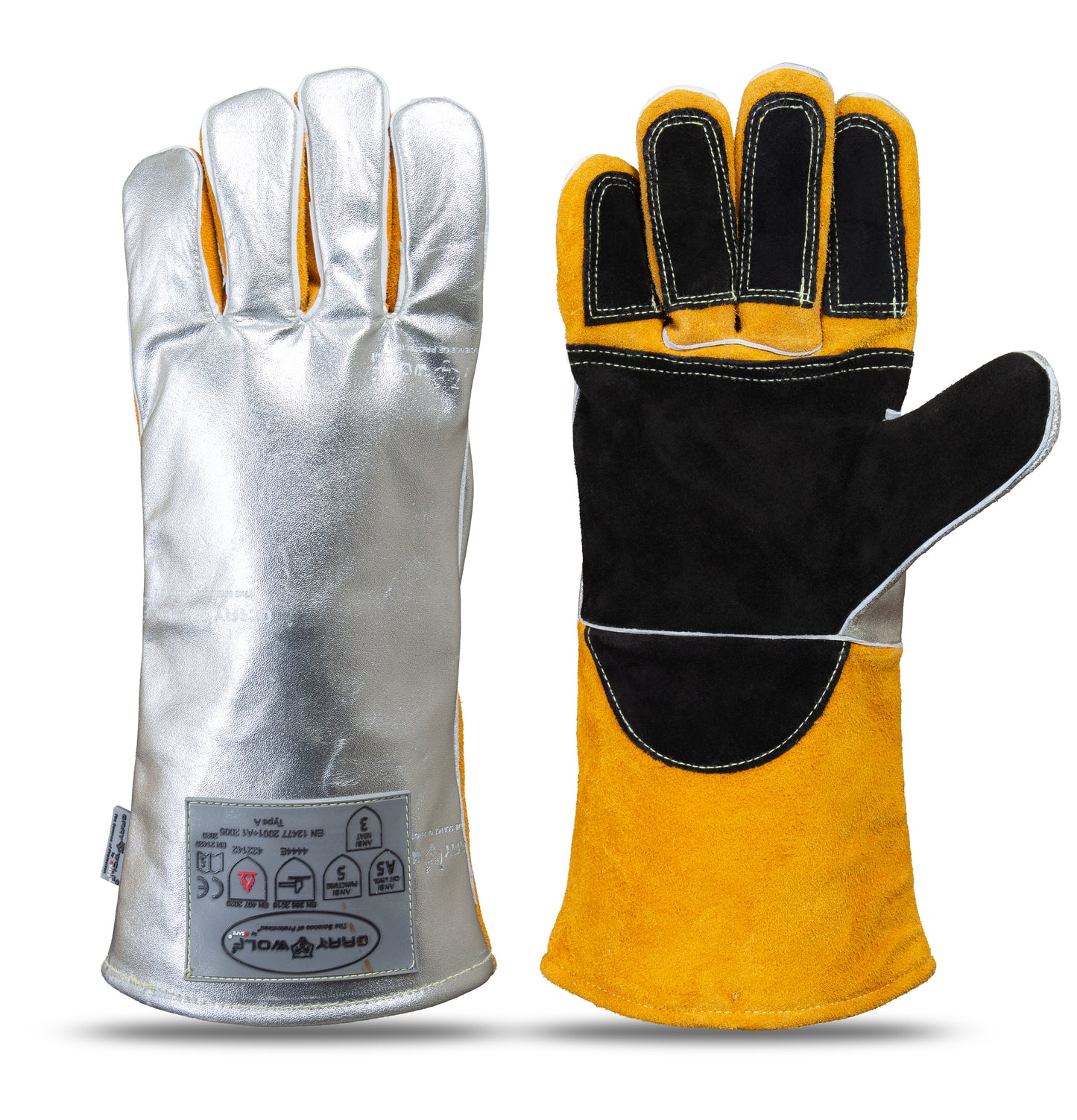 SPX-7015 SPECXARMOR® MULTILAYER ALUMINIZED REINFORCED PALM AND FINGERS ARAMID GLOVES