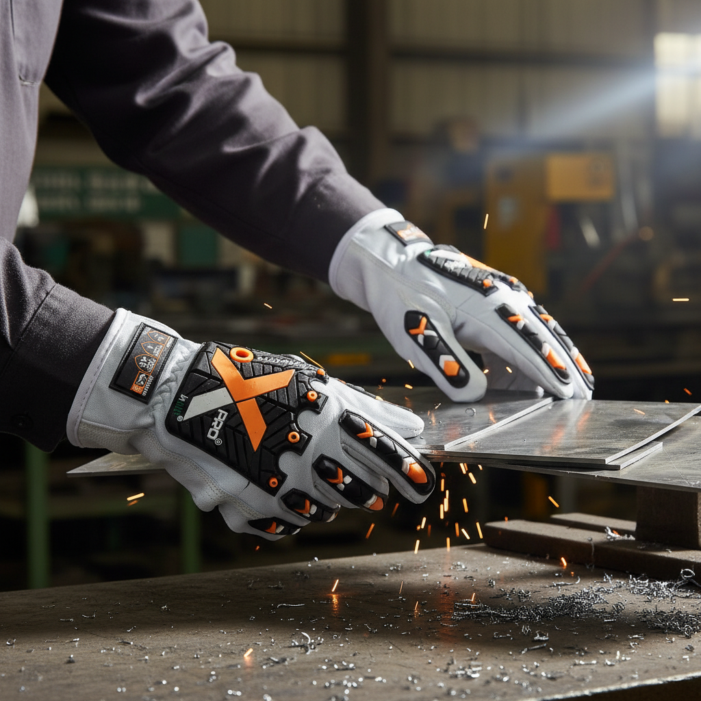 IMPACT AND CUT-RESISTANT DRIVER-STYLE GLOVES IMPACTPRO 5TNLC6-XP