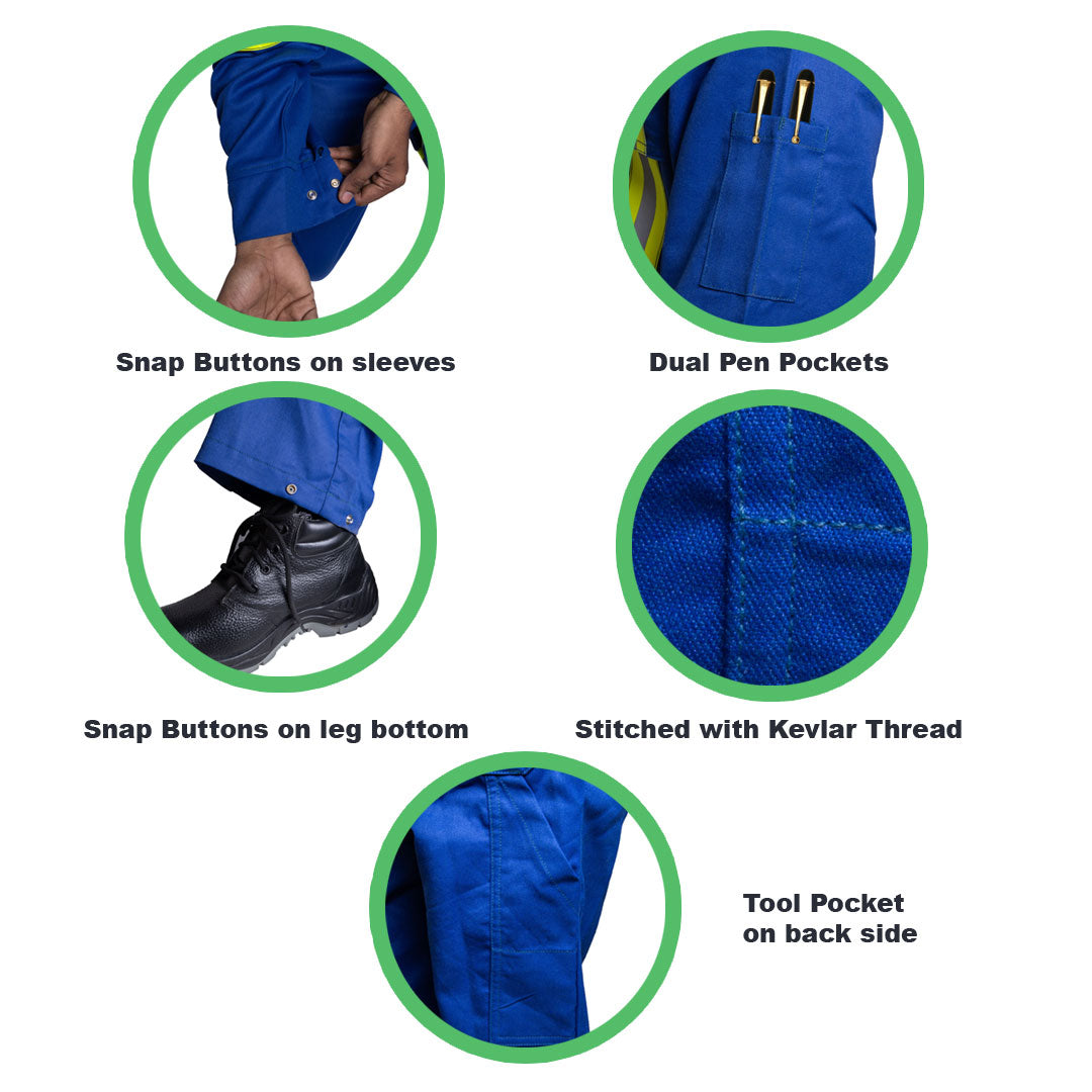 SPX-6022 Inherent Flame Resistant FR Coveralls Nomex fibers, Guaranteed protection, FR coveralls men & women