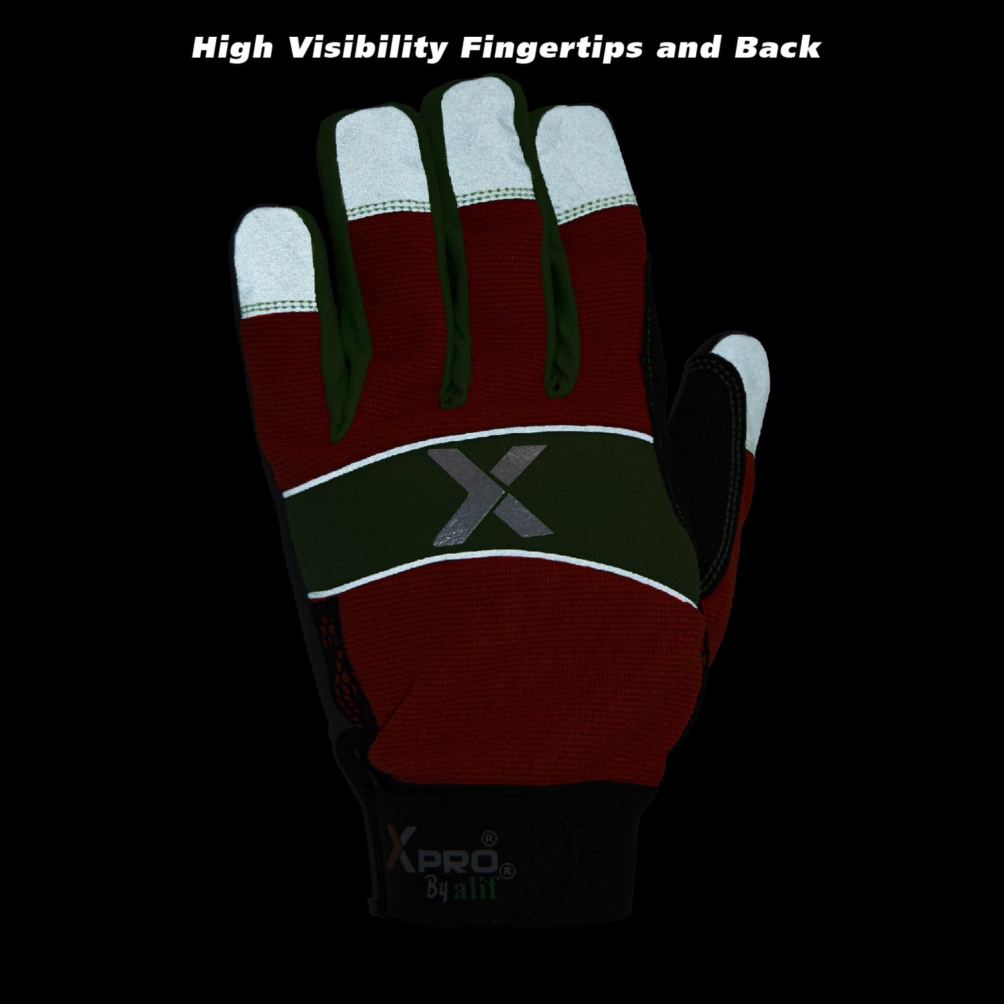 XPRO® Hi Viz Reflective Touch Screen Utility Mechanic Gloves
