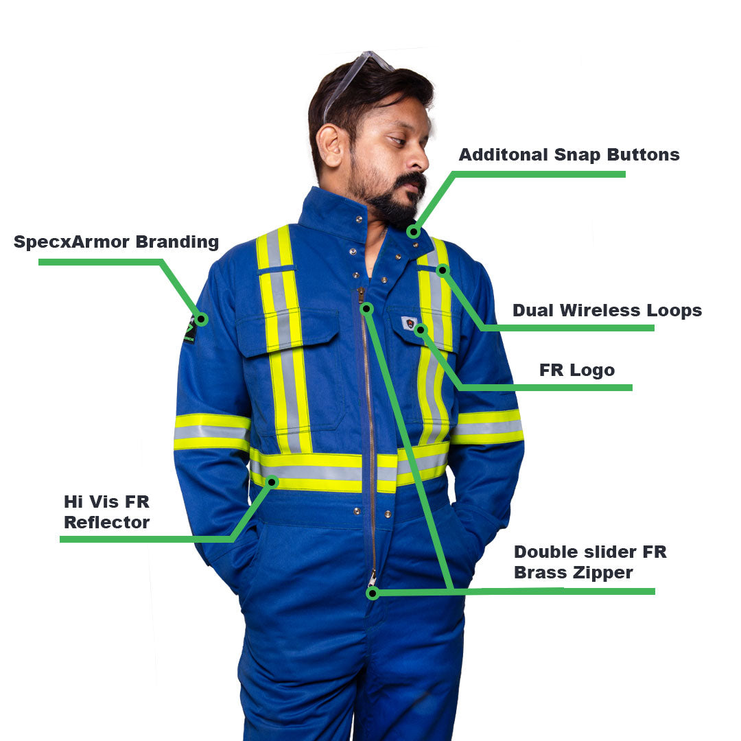 SPX-6022 Inherent Flame Resistant FR Coveralls Nomex fibers, Guaranteed protection, FR coveralls men & women