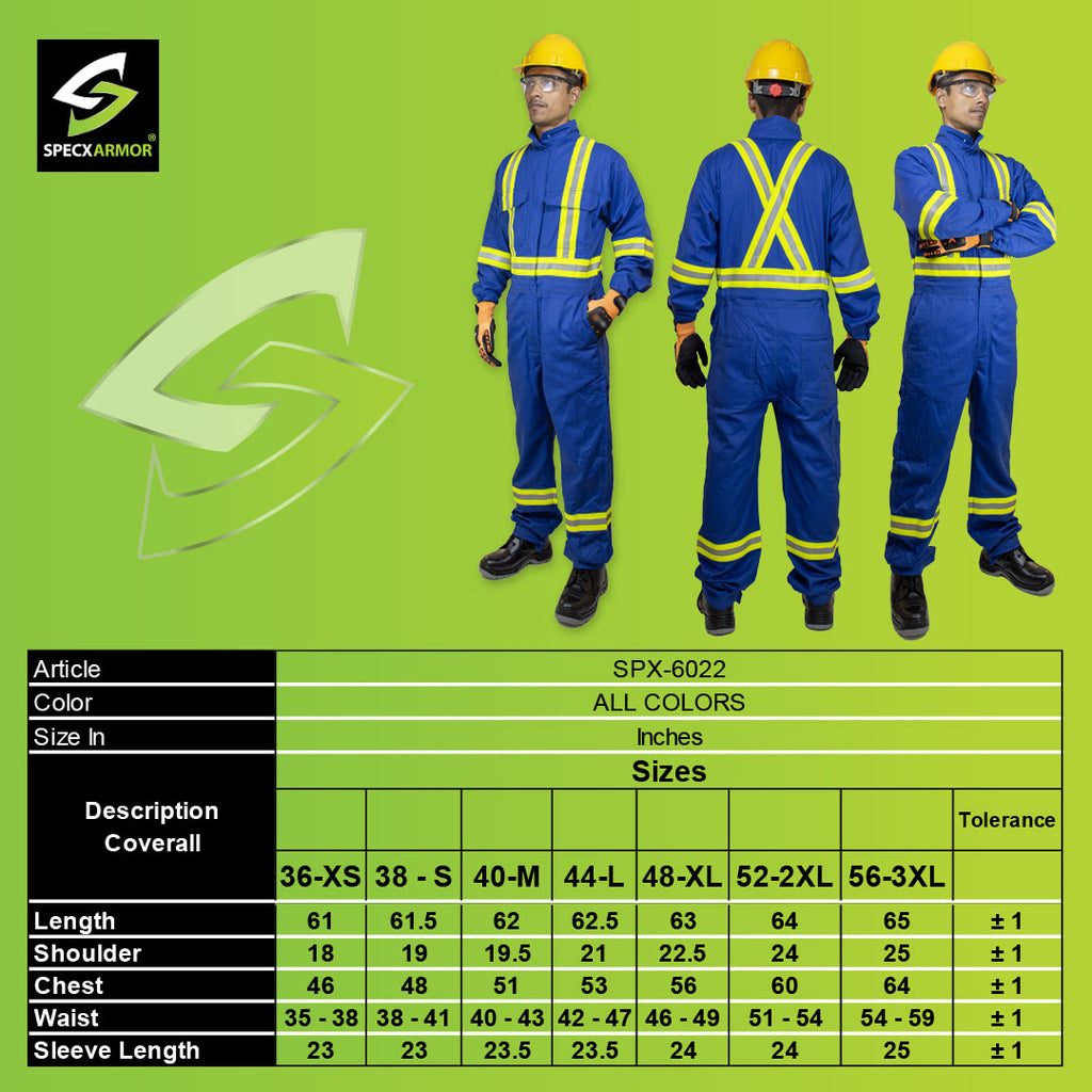 SPX-6022 Inherent Flame Resistant FR Coveralls Nomex fibers, Guaranteed protection, FR coveralls men & women