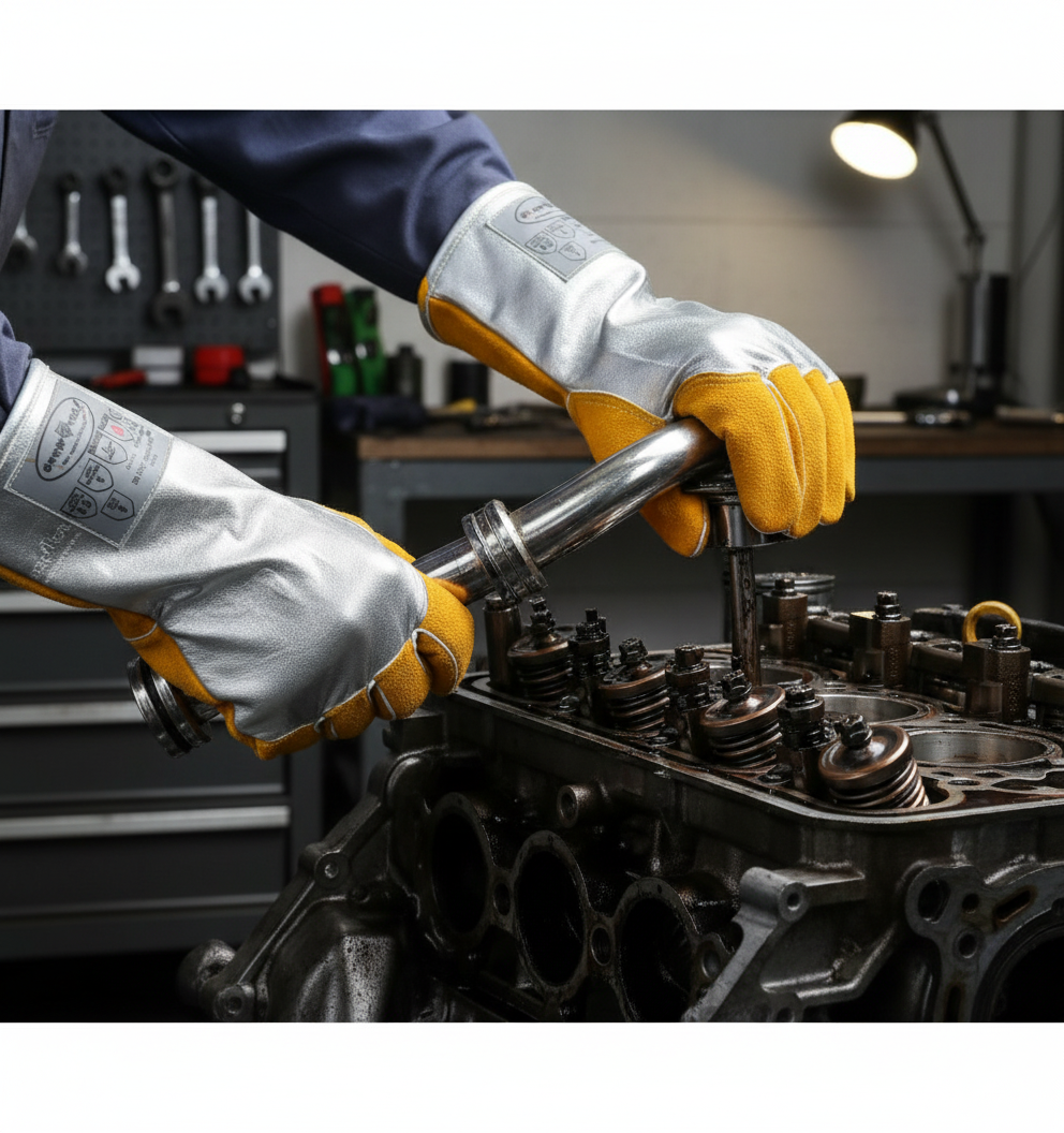 SPX-7016 SPECXARMOR® MULTILAYER ALUMINIZED REINFORCED PALM ARAMID GLOVES